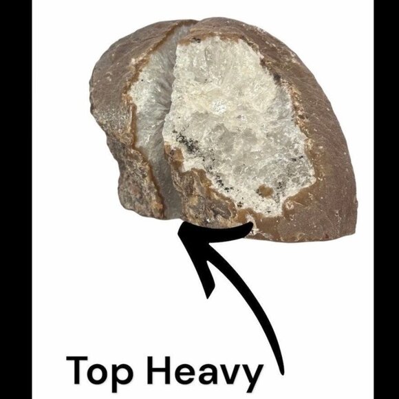 Agate Bookends Amethyst Geode Center Natural Stone Book End Bookshelf Decor (DF) - Picture 10 of 10